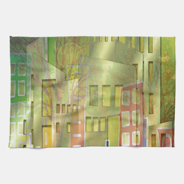 Linge De Cuisine Architecture étonnante citadins accessoires d'art (Horizontal)