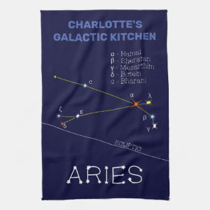 Linge De Cuisine Aries de Zodiac Constellation