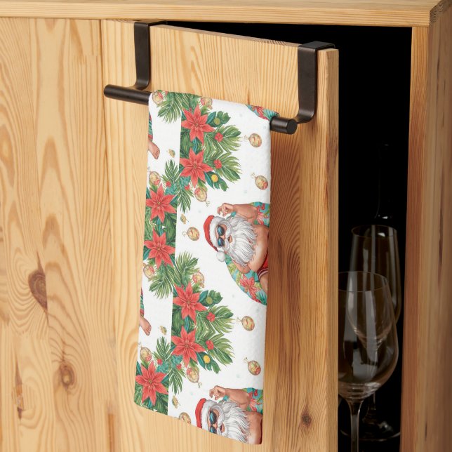 Linge De Cuisine Arizona Christmas themed with Santa Pool party  (Pliage en tiers)