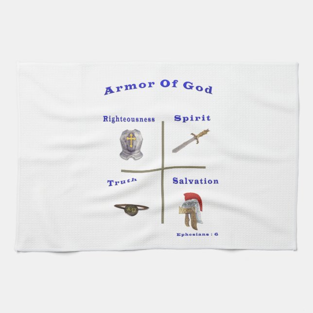 Linge De Cuisine Armure de Dieu (Horizontal)