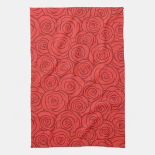Linge De Cuisine Arrière - plan abstrait de roses rouges