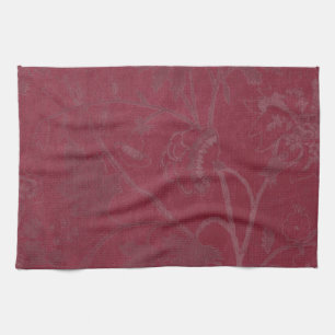 Linge De Cuisine Arrière - plan d'impression florale de Bourgogne