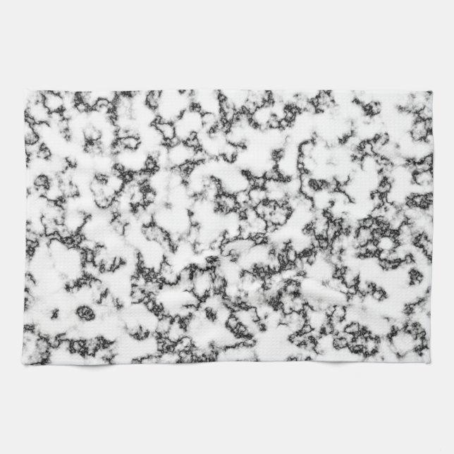 Linge De Cuisine Arrière - plan noir et blanc de marbre (Horizontal)