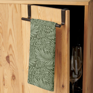 Linge De Cuisine Arrière - plan Vintage Floral Feuille vert