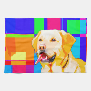 Linge De Cuisine Art de golden retriever
