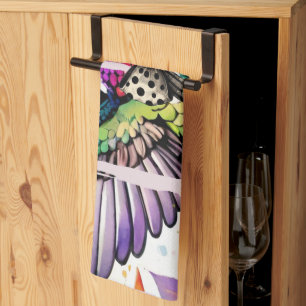 Linge De Cuisine Art de l'oiseau à coup de pinceau