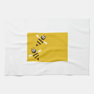 Linge De Cuisine Art de motif d'abeilles d'abeille d'or jaune de