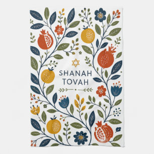 Linge De Cuisine Art folklorique moderne Shana Tovah botanique