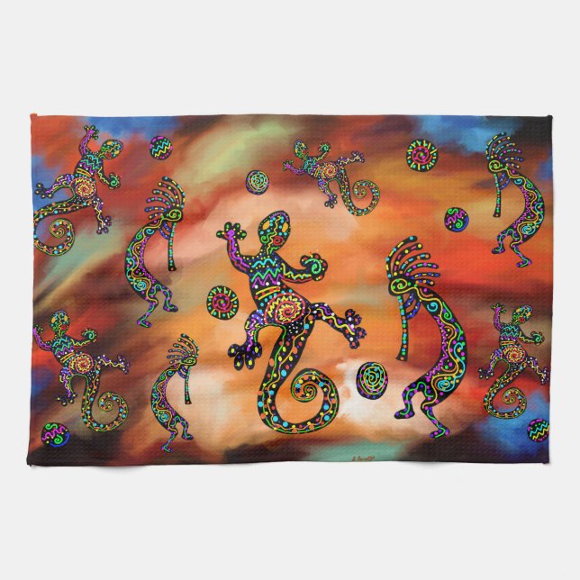 Linge De Cuisine Art Kokopelli (Horizontal)