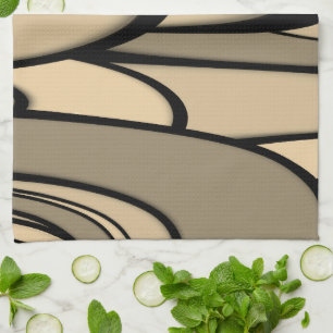 Linge De Cuisine Art Moderne Fondre des teintes Brown