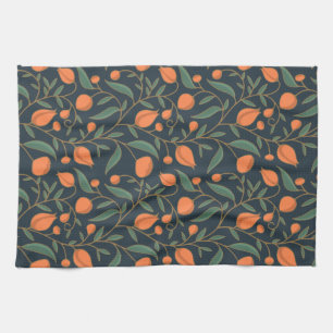 Linge De Cuisine Art Nouveau inspiré Élégant Vining Orange Floral