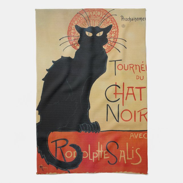 Linge De Cuisine Art Nouveau Tournee du Chat Noir de Steinlen (Vertical)
