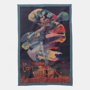 Linge De Cuisine Art Nouveau vintage, Loie Fuller au Folies Bergere