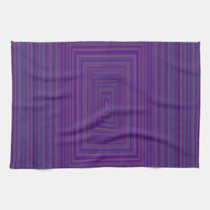 Linge De Cuisine Art Rectangles géométriques violettes foncées