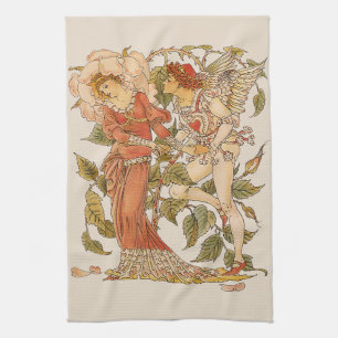 Linge De Cuisine Art Victorien vintage, Rose par Walter Crane