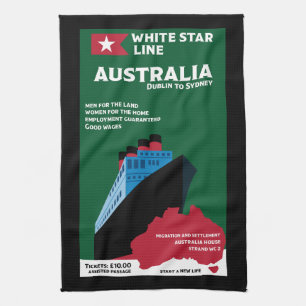 Linge De Cuisine Art Vintage de l'immigration australienne