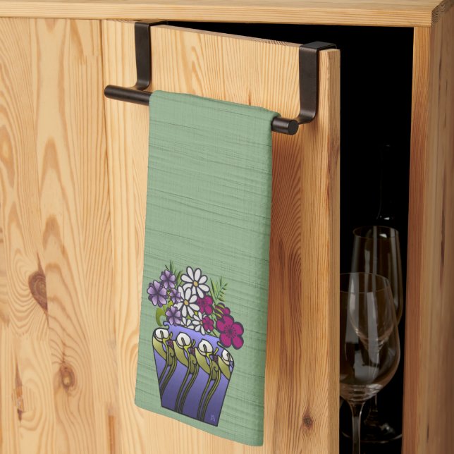 Linge De Cuisine Artiste Lily Vase (Pliage en tiers)