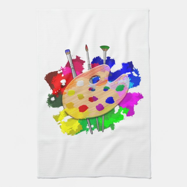 Linge De Cuisine Artiste Palette (Vertical)