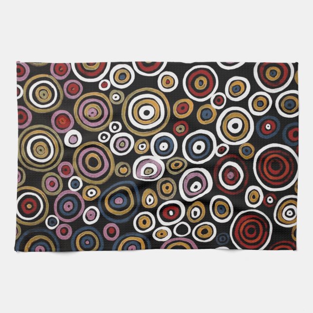 Linge De Cuisine Artistes Aborigènes Australiens Servir Le Serviett (Horizontal)