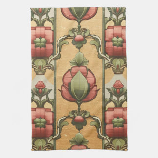 Linge De Cuisine Arts & Crafts Craftsman et Mission frise florale