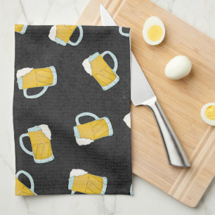 Linge De Cuisine Artsy Modern Yellow Black Watercolor Beer Stein
