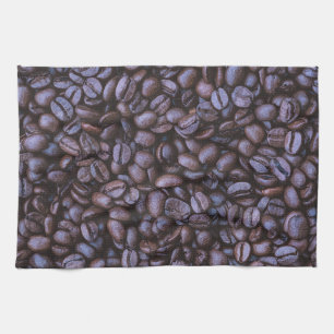 Linge De Cuisine Artwork acrylique de fèves de café grillées