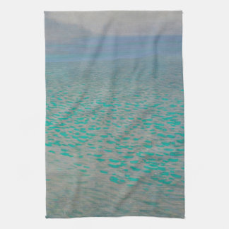 Linge De Cuisine Attersee, peinture de paysage côtier, Gustav Klimt