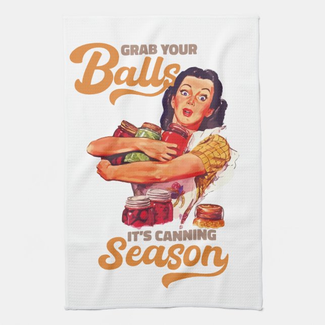Linge De Cuisine Attrapez vos boules, sa saison de canne, attrapez- (Vertical)