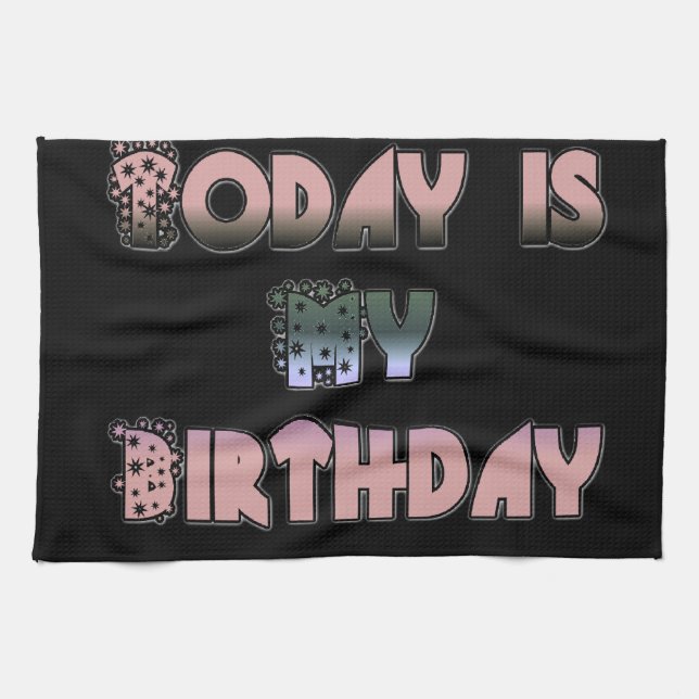 Linge De Cuisine Aujourd'hui est mon art d'anniversaire (Horizontal)