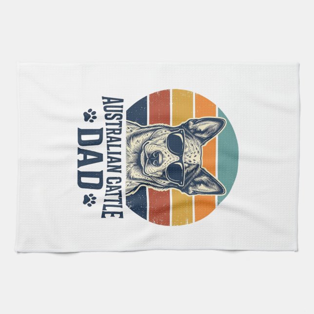 Linge De Cuisine Australian Cattle Dog Dad Vintage Sunset Shirt_1 (Horizontal)