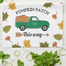 Automne Art Citrouille Patch Vieux Camion Vintage 