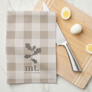 Linge De Cuisine Automne Automne Taupe Plaid Moderne Foligramme Mon