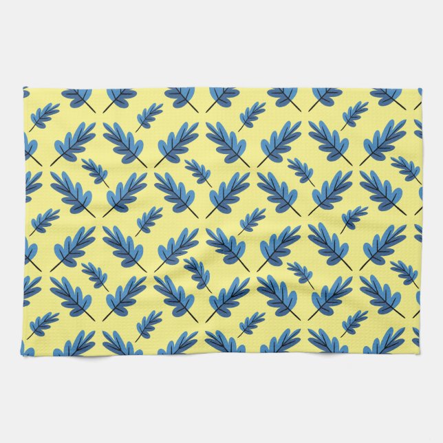 Linge De Cuisine Automne bleu (Horizontal)