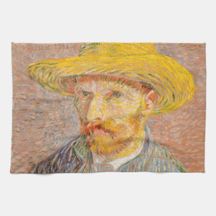 Linge De Cuisine Autoportrait de Vincent Van Gogh avec chapeau de p