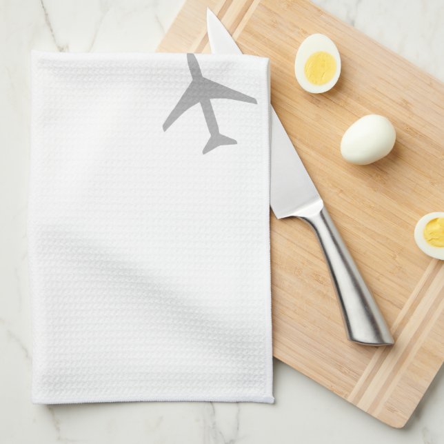 Linge De Cuisine Avions gris jaune Avions Avion Avion Avion Vol (Quart Plié)
