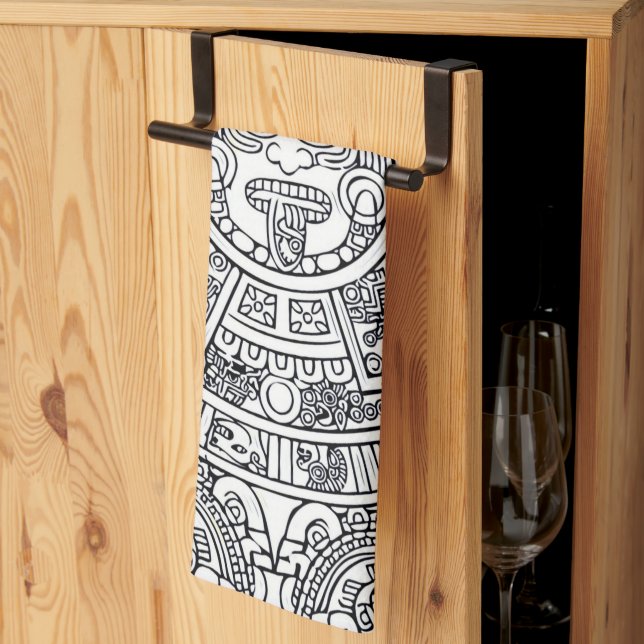 Linge De Cuisine AZTEC OU MEXICA mexicaine (Pliage en tiers)
