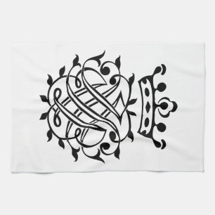 Linge De Cuisine Bach Insigna, Sceau, Seal, Crest, Monogram