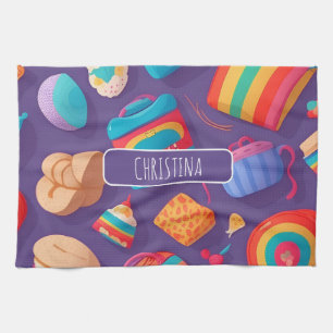 Linge De Cuisine Bagel Coloré Motif personnalisé