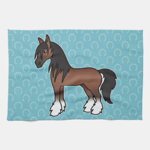 Linge De Cuisine Baie Dessin Gitan Vanner Shire Clydesdale