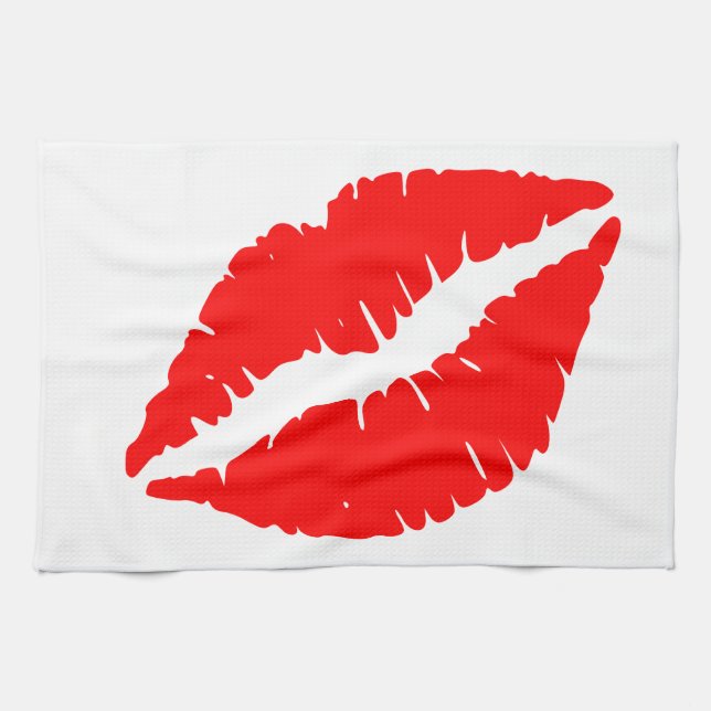 Linge De Cuisine Baiser rouge (Horizontal)