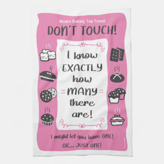 Linge De Cuisine Baker's Tea Towel Gran, Dad, Mum, Gift (Pink) 