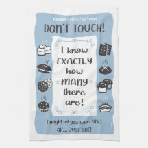 Baker's Tea Towel Nanna, Mum, Dad Gift (Blue) 