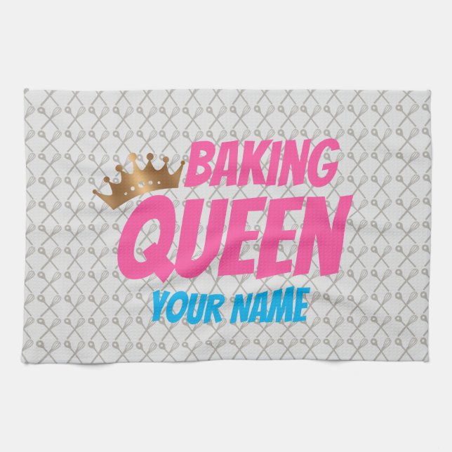 Linge De Cuisine Baking Queen Pattern for Cake and Sweets Lovers (Horizontal)