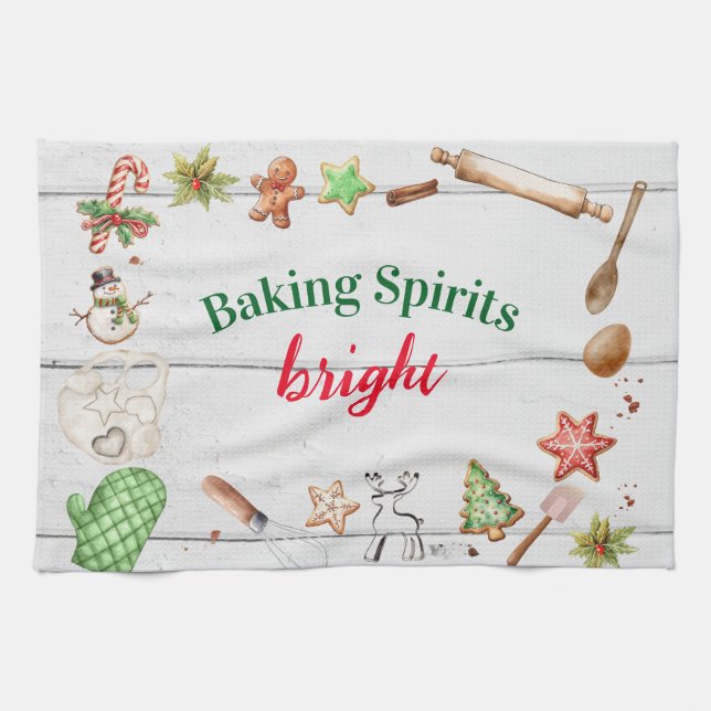 Linge De Cuisine Baking Spirits Bright Christmas (Horizontal)