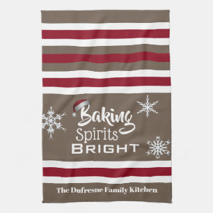 Linge De Cuisine Baking Spirits Bright Personnalisé Cuisine de vaca