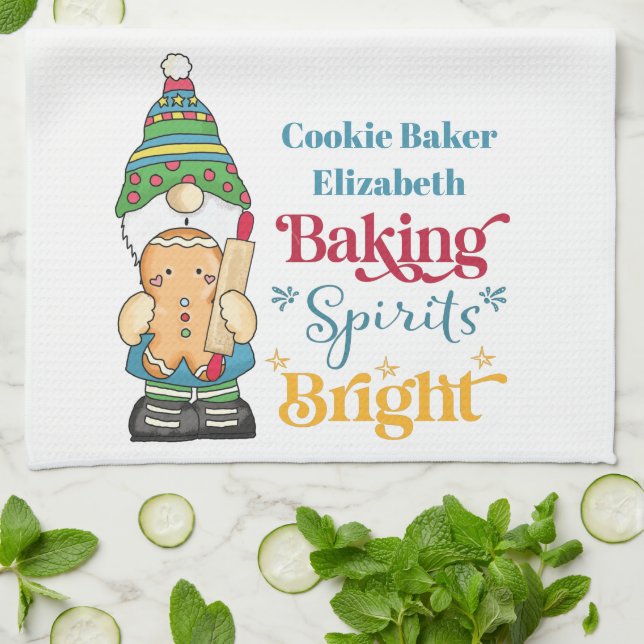 Linge De Cuisine Baking Spiritueux Fêtes de Noël (Plié)