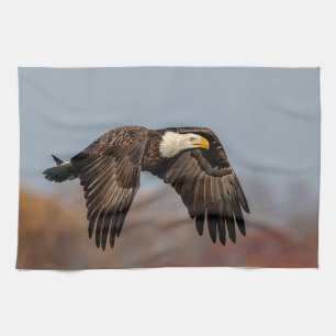Linge De Cuisine Bald Eagle en vol