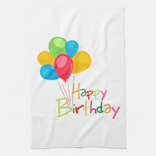 Linge De Cuisine Ballons Joyeux anniversaire