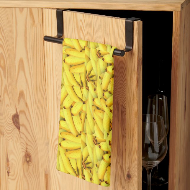 Linge De Cuisine Bananes jaune (Pliage en tiers)