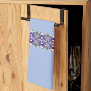 Linge De Cuisine Bande à motif mauve violet accentuée